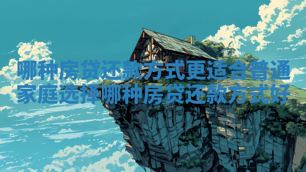 哪种房贷还款方式更适合普通家庭 选择哪种房贷还款方式好