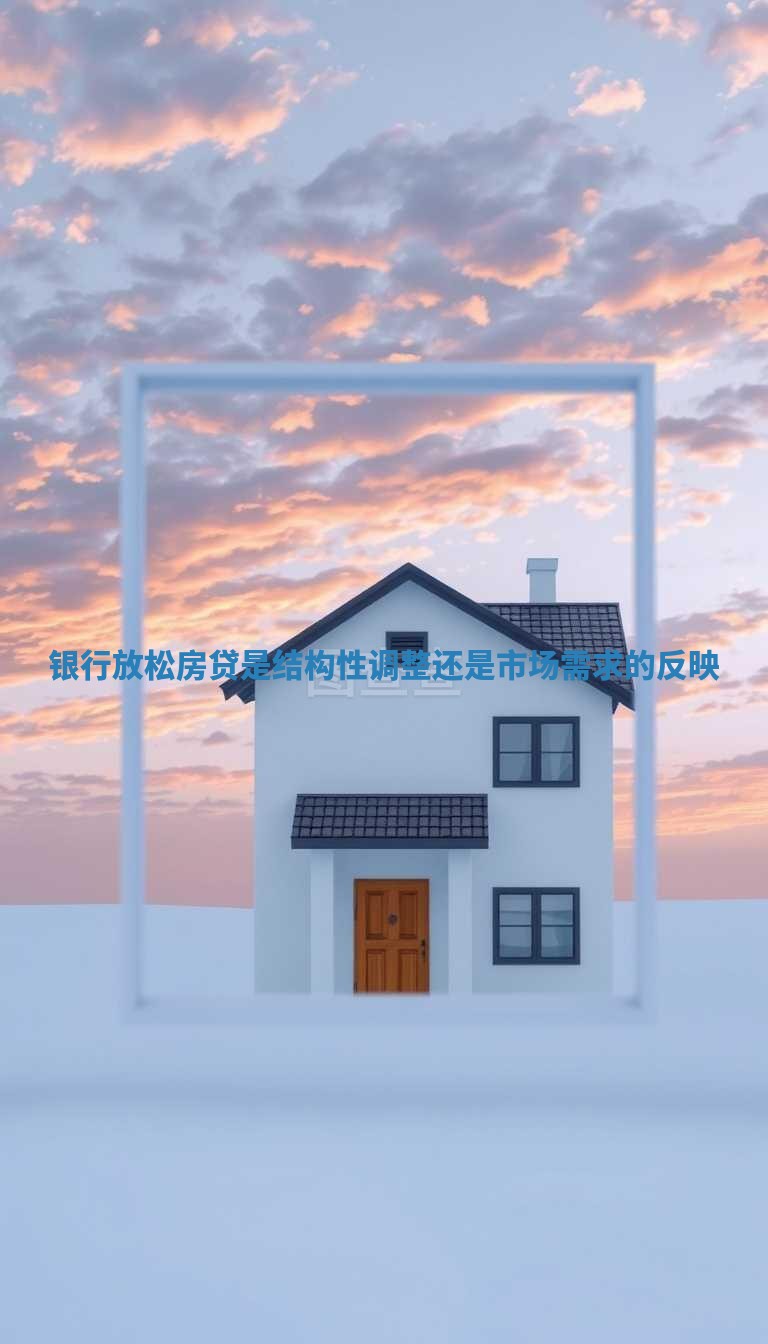 银行放松房贷是结构性调整还是市场需求的反映